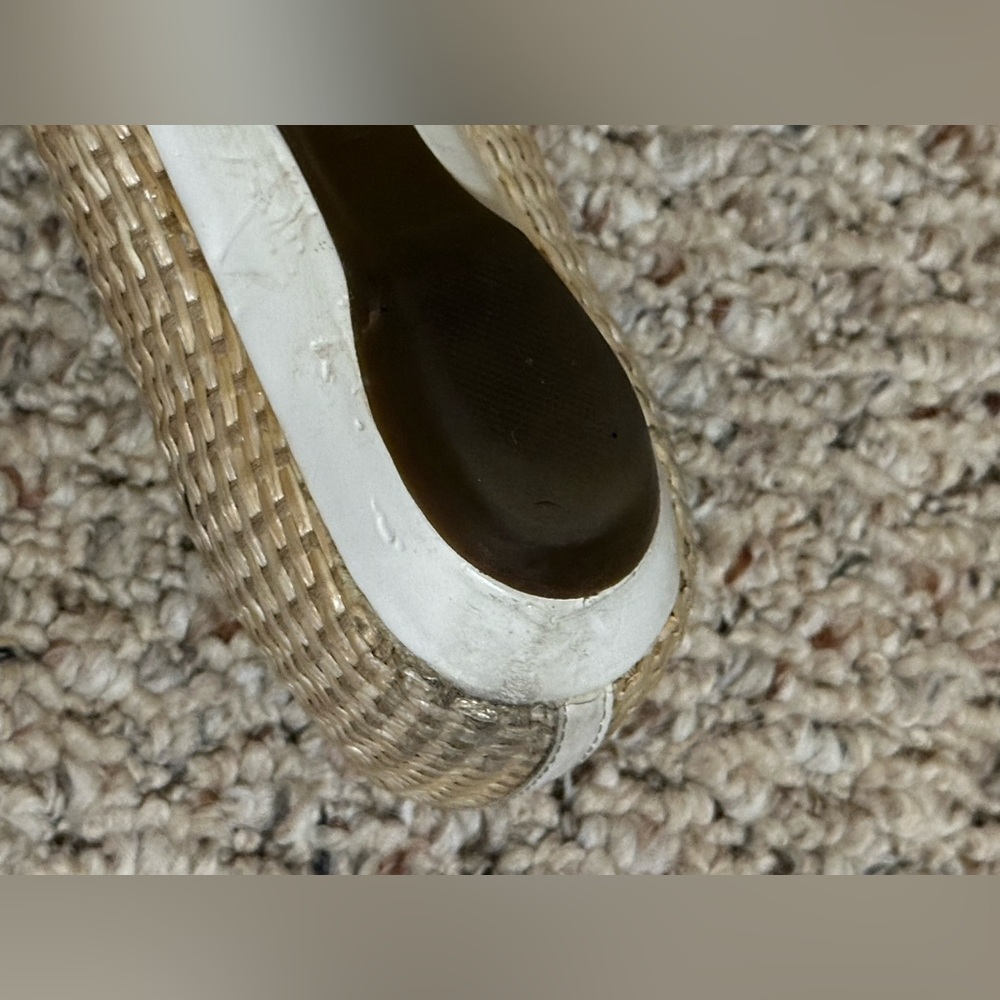 Liz Claiborne Women's "Aleya" Beige/White Woven Wicker Flats Shoes Size 9.5M - Picture 6 of 13